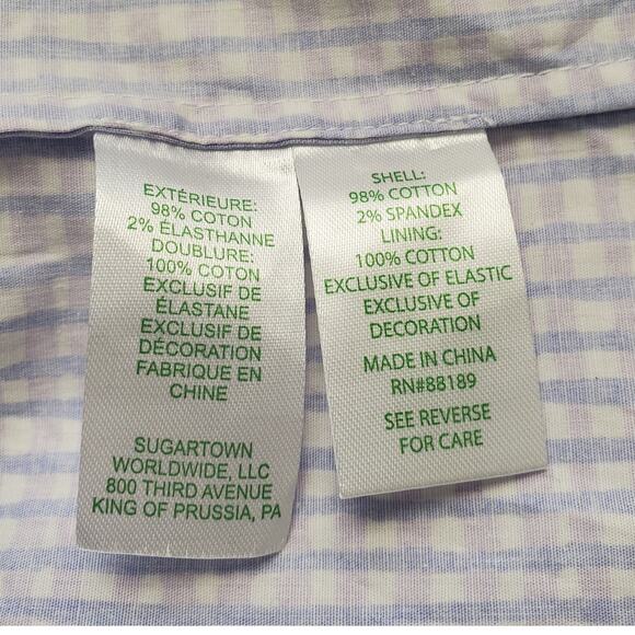 Lilly Pulitzer Olivet Stretch Midi Dress Light Lilac Gingham Style Size 16 NEW - Picture 13 of 14